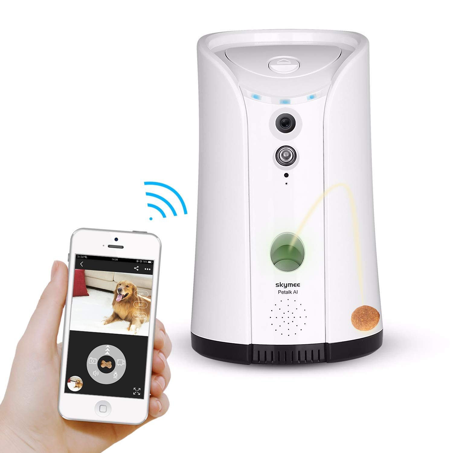 cámara perro Lanza golosinas y audio